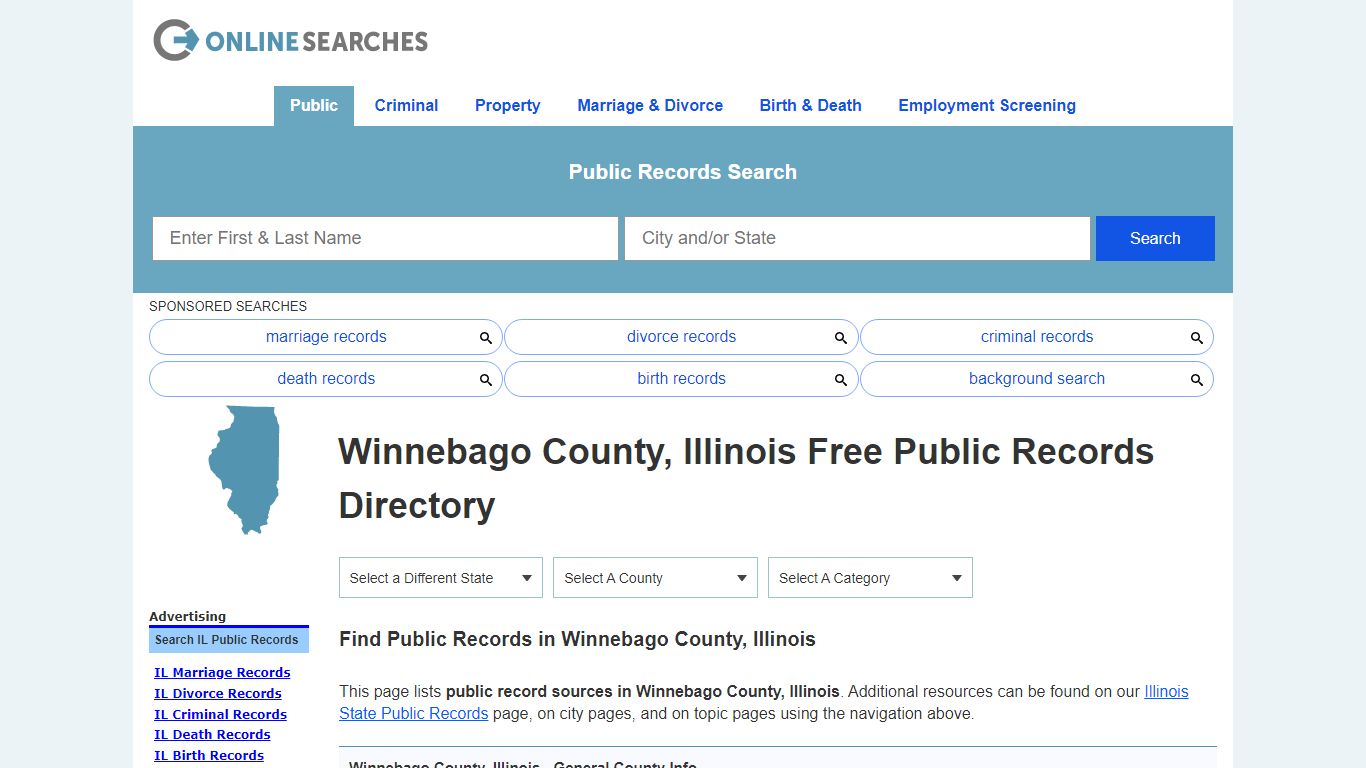 Winnebago County, Illinois Public Records Directory