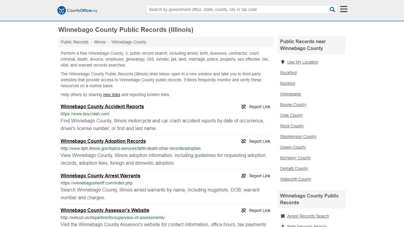 Public Records - Winnebago County, IL (Business, Criminal ...